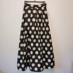 Eliza J Black and White Polka Dot Skirt